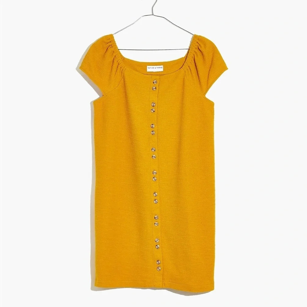 Madewell Texture & Thread Cap-Sleeve Dress